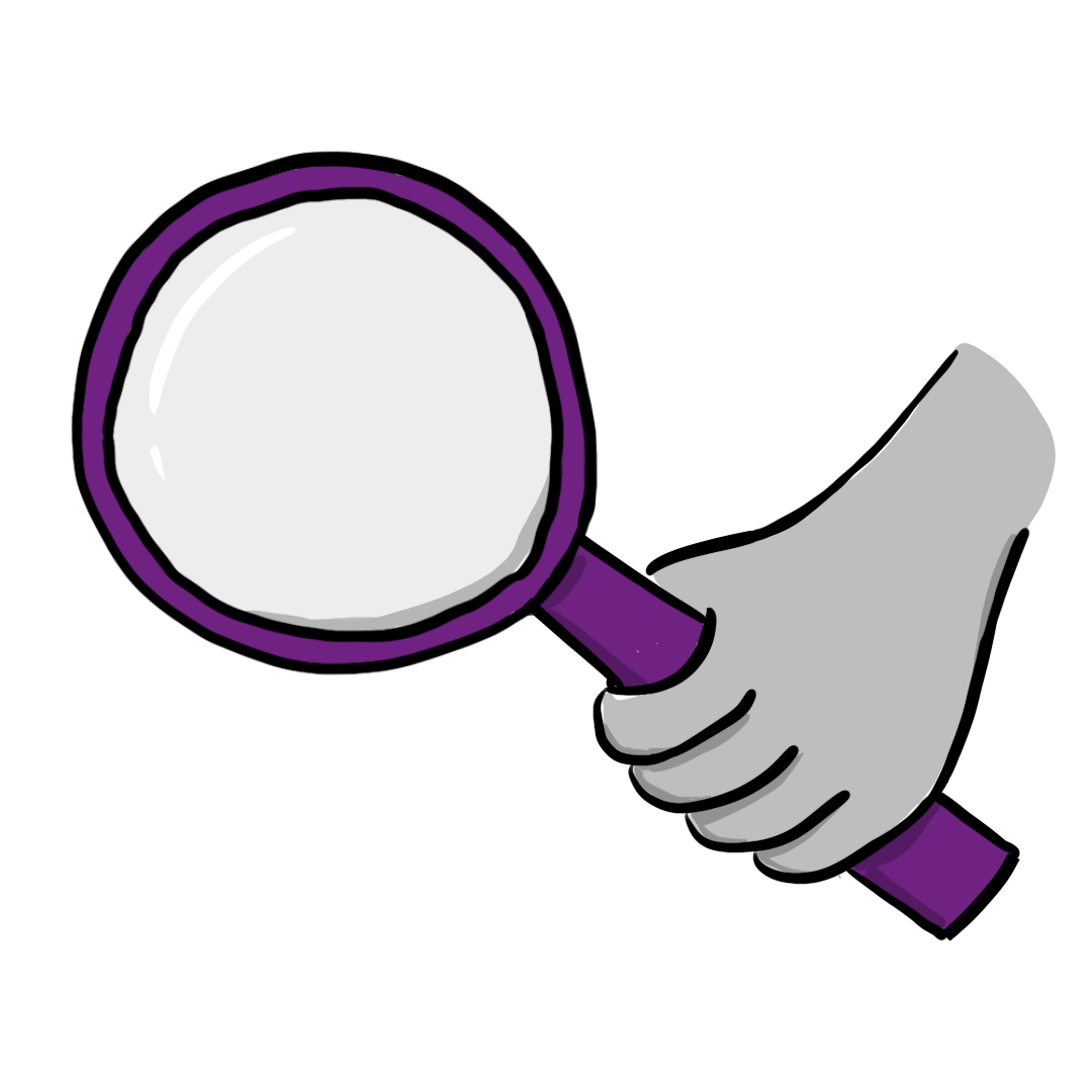 Visual Practitioners Switzerland the professional association for people using visuals in business - fhand holding magnifying glass