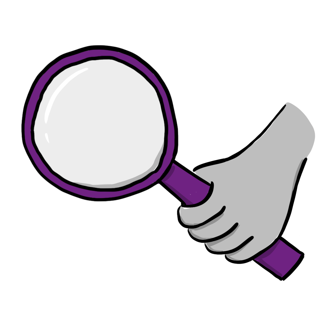 Visual Practitioners Switzerland the professional association for people using visuals in business - fhand holding magnifying glass